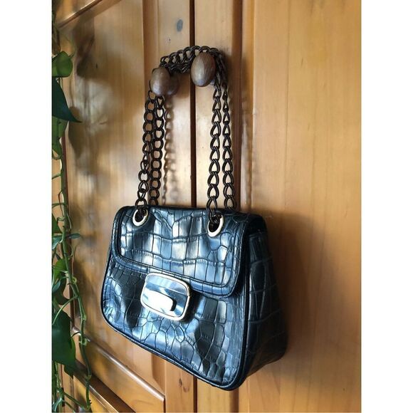 Antonio Melani Croc Chain Shoulder Bag - Picture 5 of 16